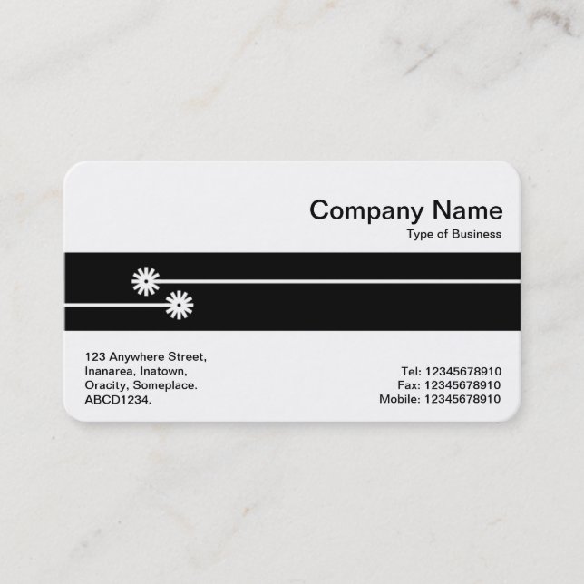 Middle Band - Decorative Lines Business Card (Front)