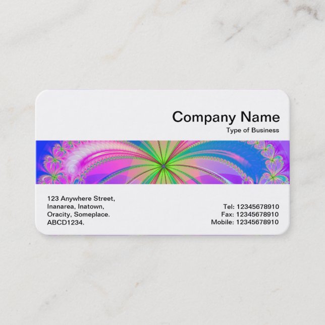 Middle Band - Fractal Flower Business Card (Front)