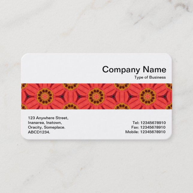 Middle Band - Geometric Flower Pattern Business Card (Front)
