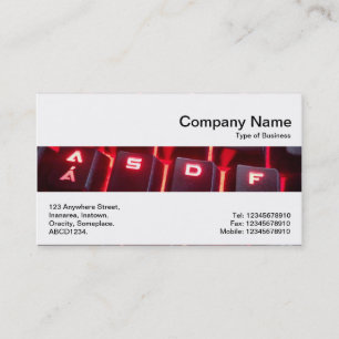 Middle Band - Glowing Keyboard Business Card