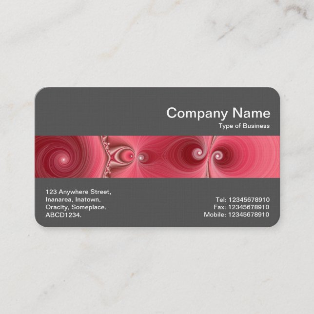 Middle Band (Grey 70pc) - Fractal 03 Business Card (Front)