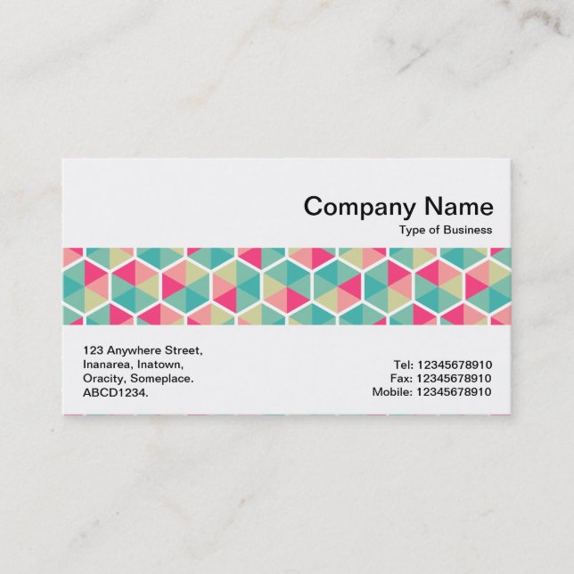 Middle Band - Hexagonal Pattern 02 Business Card (Front)