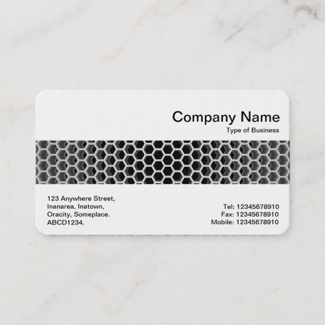 Middle Band - Honeycomb Cool Business Card (Front)