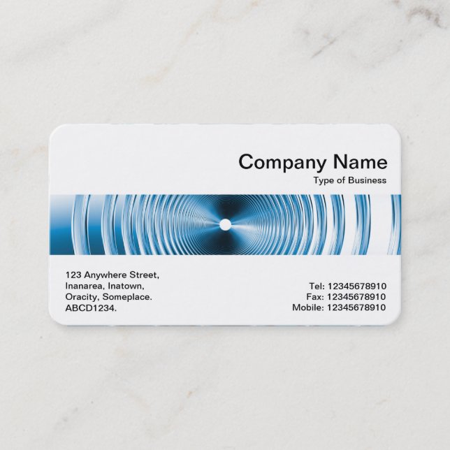 Middle Band - Long Spring Blue Business Card (Front)