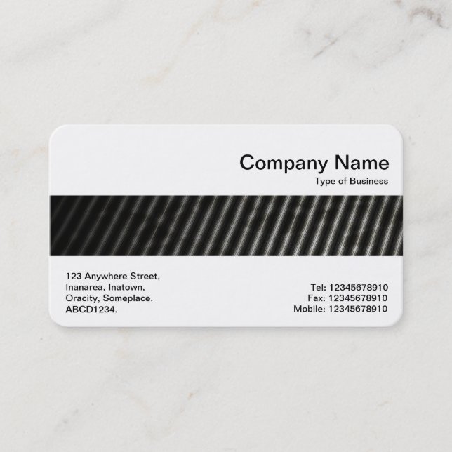 Middle Band - Metallic Lines Business Card (Front)