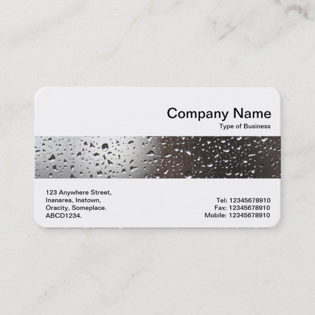 Middle Band - Rain on a Window Business Card (Front)