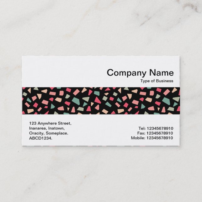 Middle Band - Shards - Colour 01 on Black Business Card (Front)