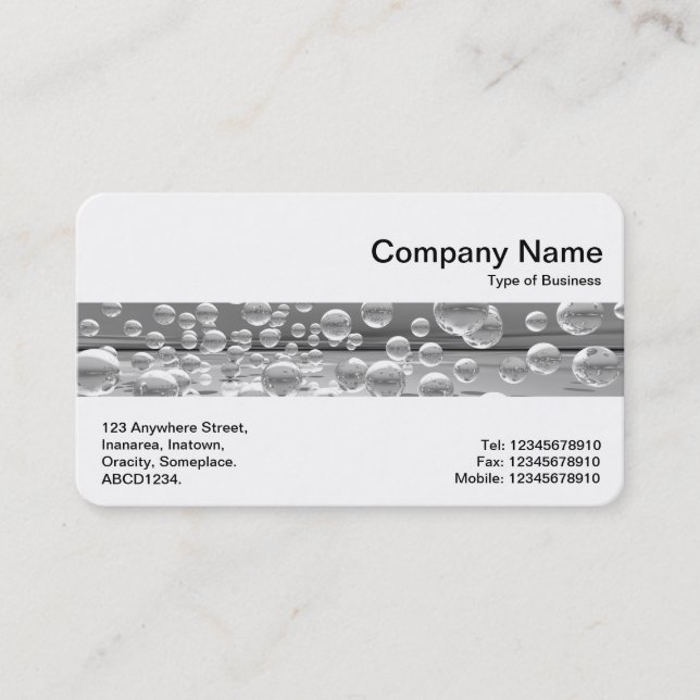 Middle Band - Silver Bubbles Business Card (Front)