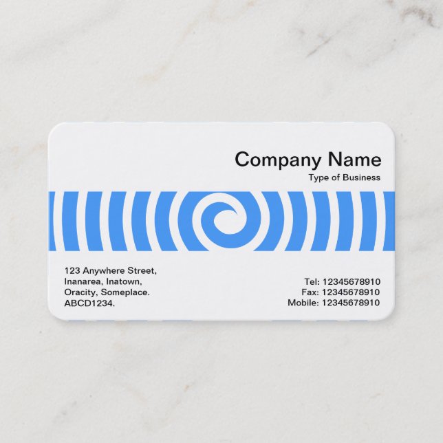 Middle Band - Spiral - Baby Blue Business Card (Front)