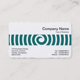 Middle Band - Spiral - Moss Green Business Card
