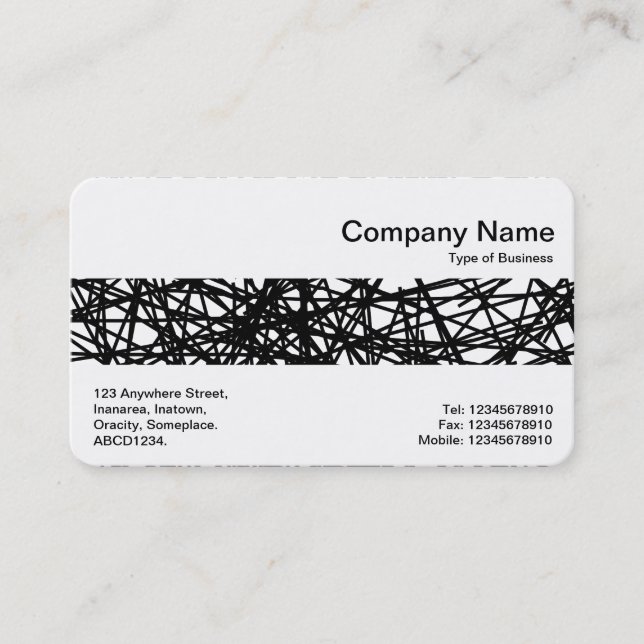 Middle Band - Spiral - Random Lines Business Card (Front)
