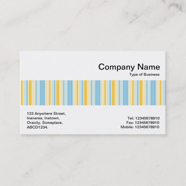 Middle Band - Stripes 310515 (03) Business Card (Front)
