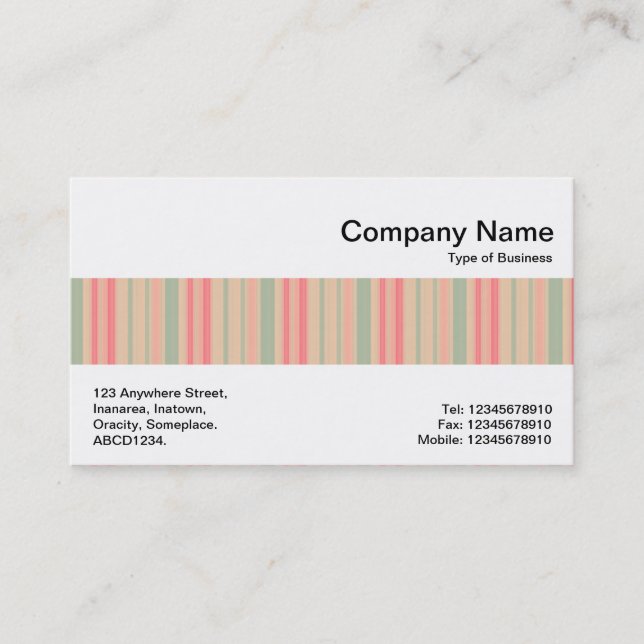 Middle Band - Stripes 310515 (05) Business Card (Front)