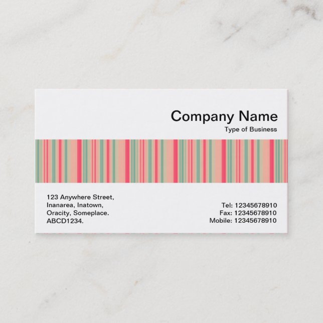 Middle Band - Stripes 310515 (06) Business Card (Front)