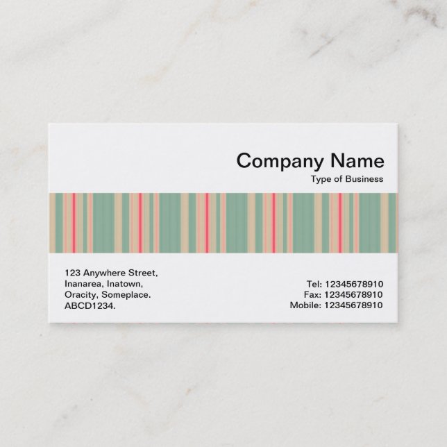 Middle Band - Stripes 310515 (07) Business Card (Front)