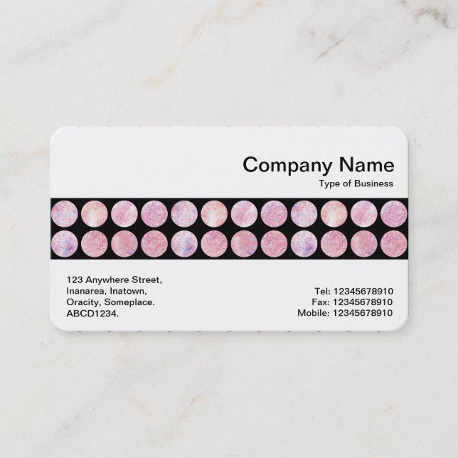 Middle Band - Textured Spots 01 Business Card (Front)