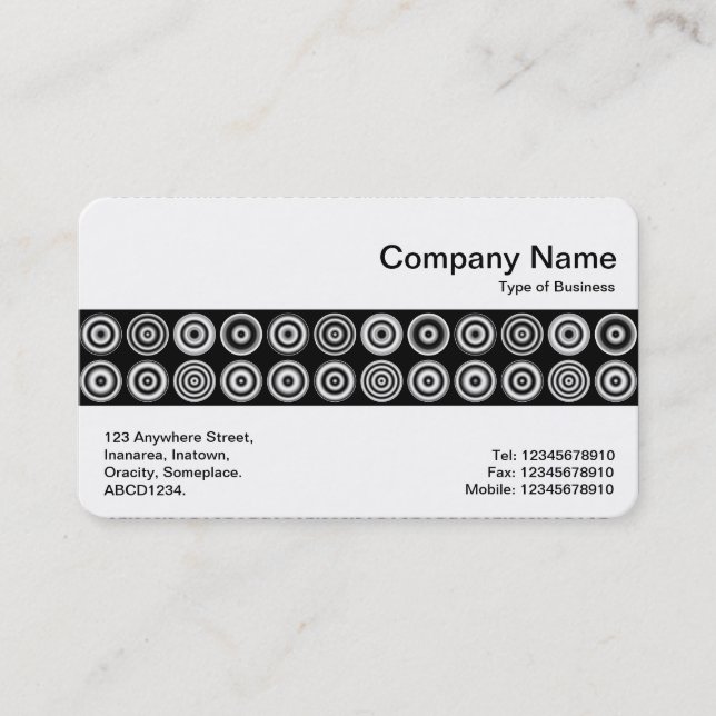 Middle Band - Textured Spots 02 Business Card (Front)