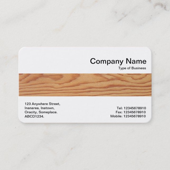 Middle Band - Wood 02 Business Card (Front)