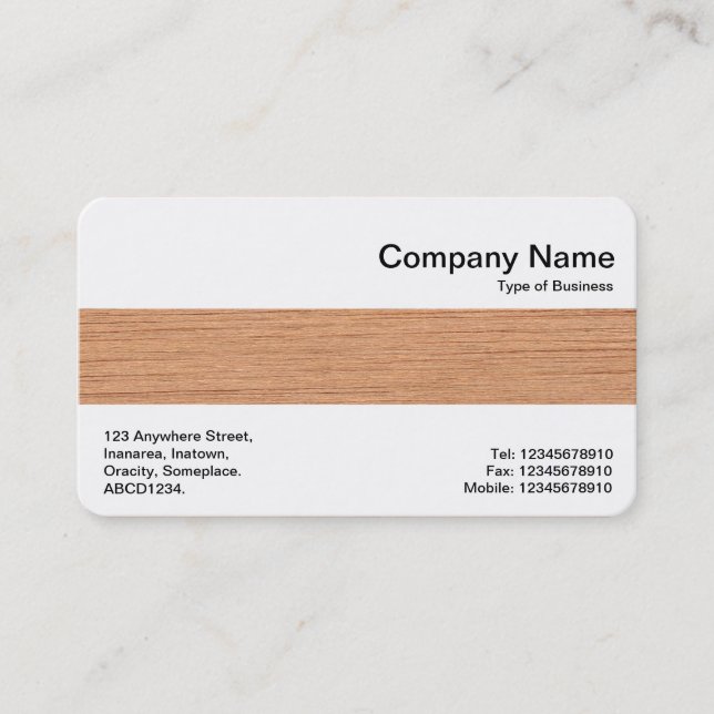 Middle Band - Wood 06 Business Card (Front)