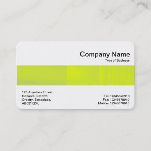Middle Band - Yellow Green Candy Business Card