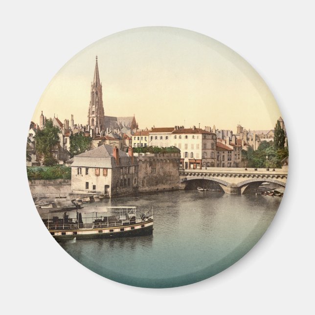 Middle Bridge, Metz, France Magnet (Front)