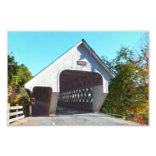 Middle Bridge, Woodstock, Vermont Photo Print (Front)