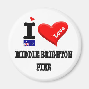 MIDDLE BRIGHTON PIER - I Love Magnet