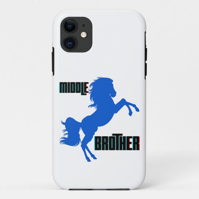 Middle Brother Horse Rearing Case-Mate iPhone Case (Back)