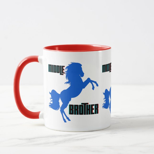 Middle Brother Horse Rearing Mug (Left)