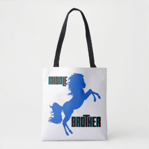Middle Brother Horse Rearing Tote Bag