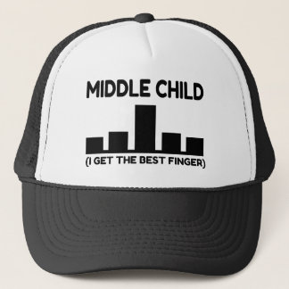 Middle Child Finger Joke Trucker Hat