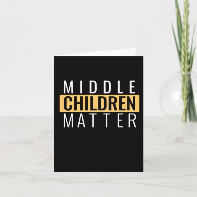 Middle Children Sticker  Card (Front)