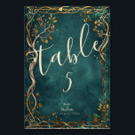 Middle-earth Majesty Wedding Table Number<br><div class="desc">Immerse yourself in the enchanting world of fantasy with our Middle-earth Majesty wedding stationery collection. From Elvish-inspired invitations to Dwarven-inspired RSVP cards, our collection features intricate designs and fantasy elements that will transport you and your guests to a realm of magic and adventure. Whether you're planning a grand celebration or...</div>