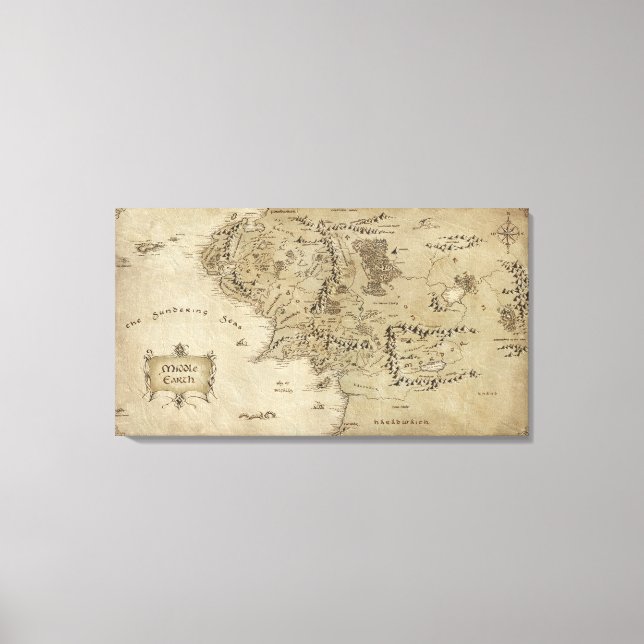 MIDDLE-EARTH™ Map Canvas Print (Front)