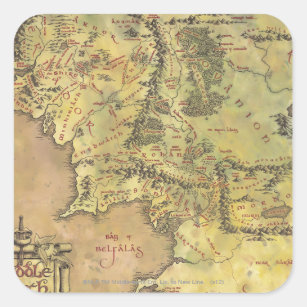MIDDLE EARTH™ Map Square Sticker