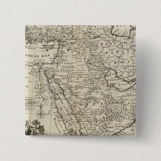 Middle East 2 Inch Square Button (Front)