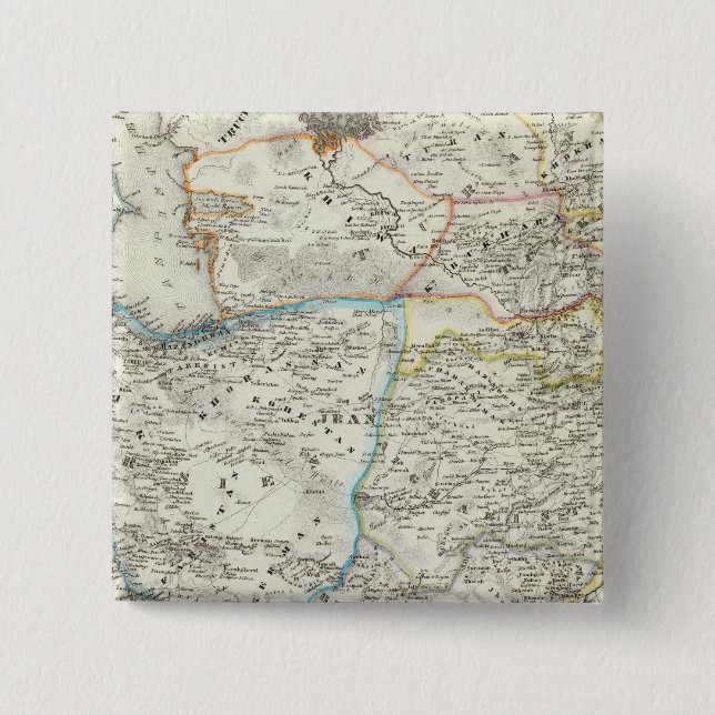 Middle East, Afghanistan 2 Inch Square Button (Front)
