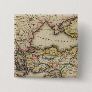 Middle East Atlas Map 2 Inch Square Button