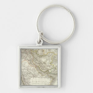 Middle East Atlas Map 2 Keychain