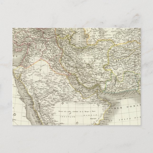 Middle East Atlas Map 2 Postcard (Front)