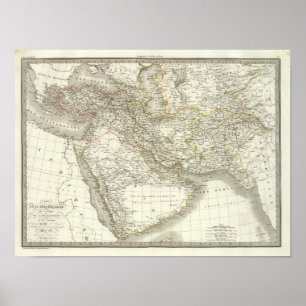 Middle East Atlas Map 2 Poster