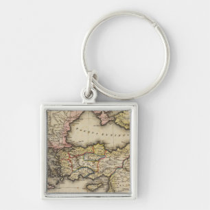 Middle East Atlas Map Keychain