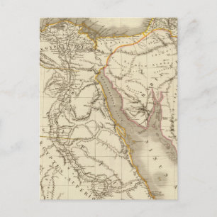 Middle East atlas map Postcard