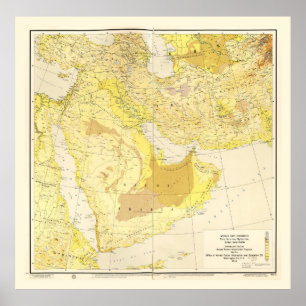 Middle East Map (1955) Poster