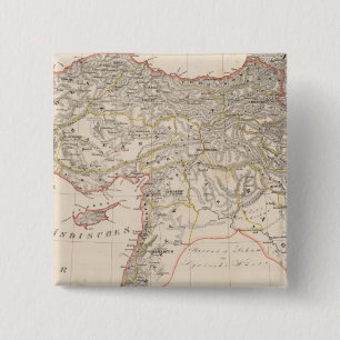 Middle East, Turkey, Syria 2 Inch Square Button