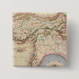 Middle East, Turkey, Syria, Asia 2 Inch Square Button