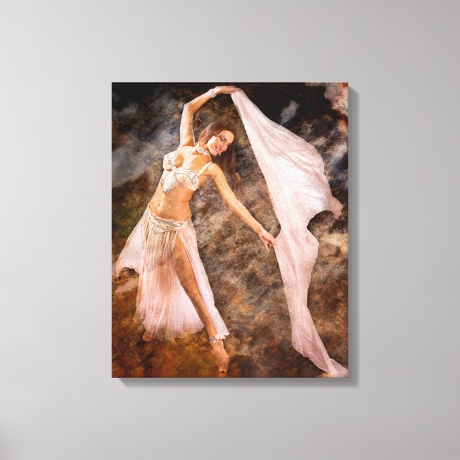 Middle Eastern Belly Dancer Canvas Print (Front)