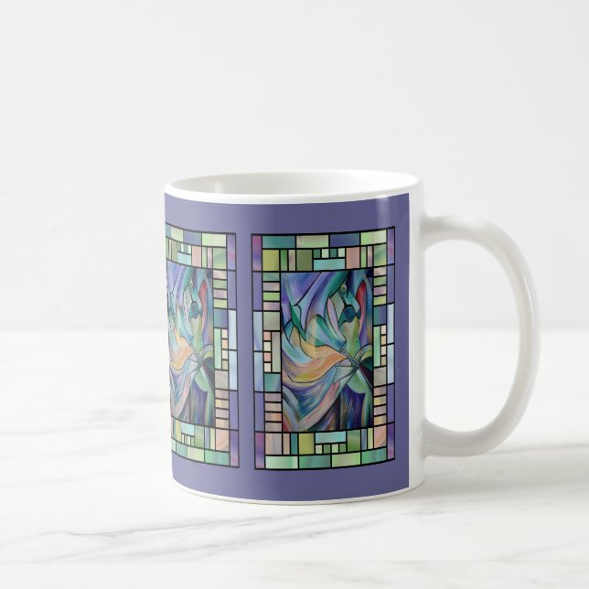 Middle Eastern Belly Dancer With Pastel Veils Coffee Mug (Right)