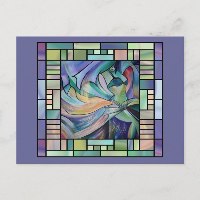 Middle Eastern Belly Dancer With Pastel Veils Postcard (Front)