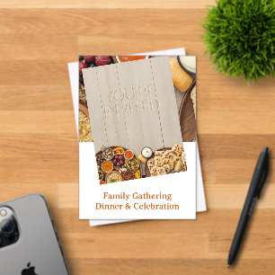 MIDDLE EASTERN dinner invitation postcard
